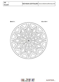 Mandala boyama sayfaları